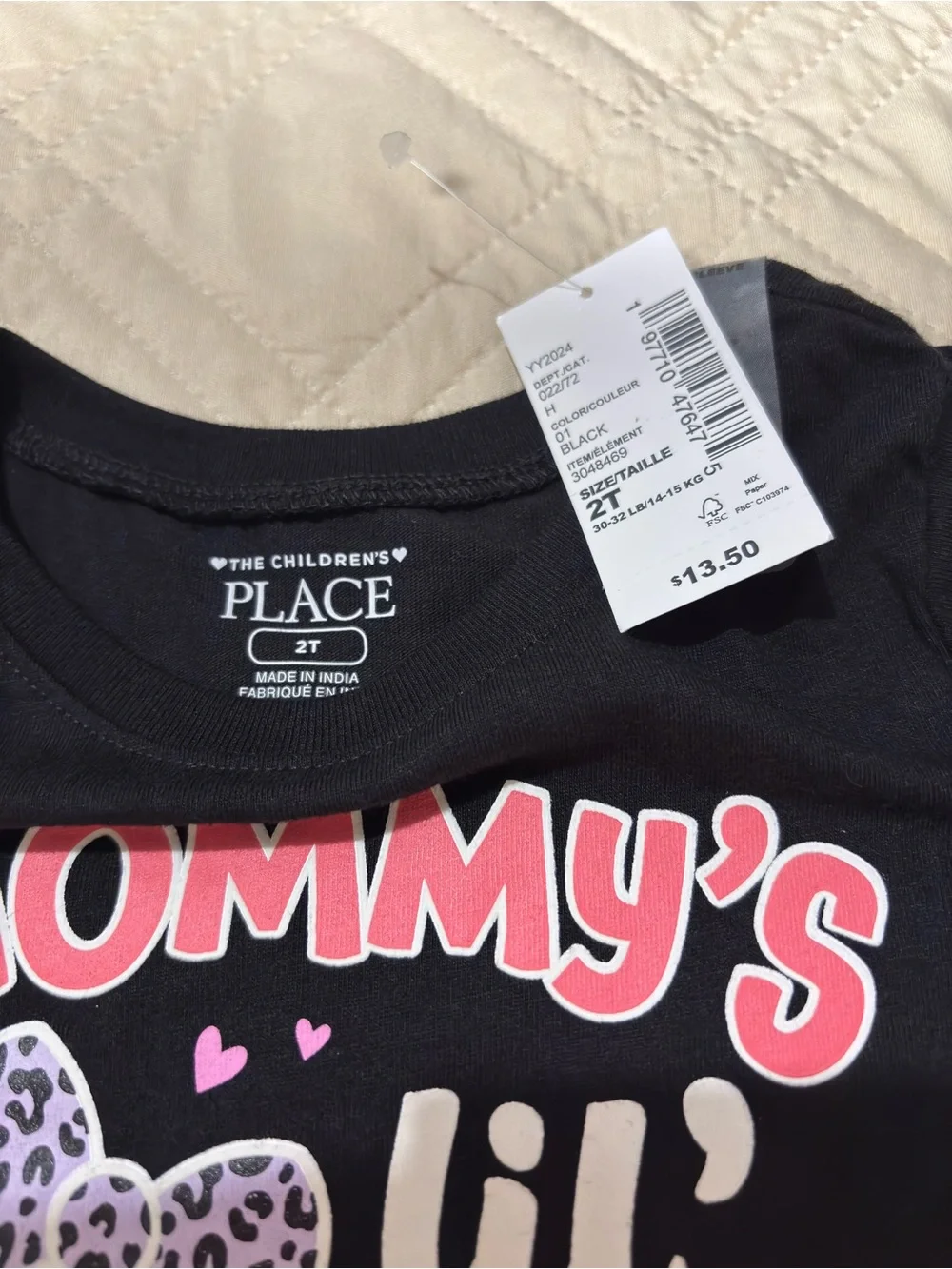 Children's Place 2T Black Long Sleeve 